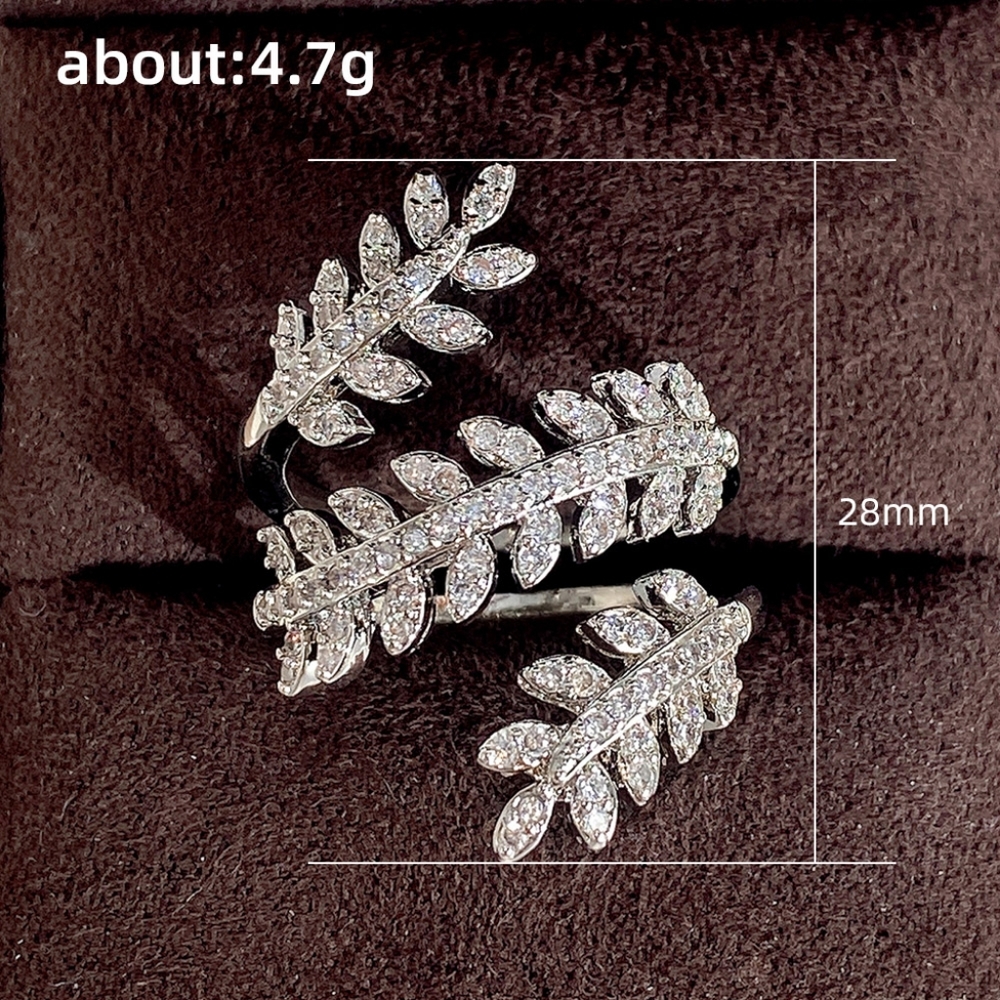 Charm Branch Adjustable Leaves Ring - Picture 2 of 4